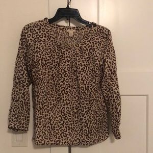 J crew animal print top